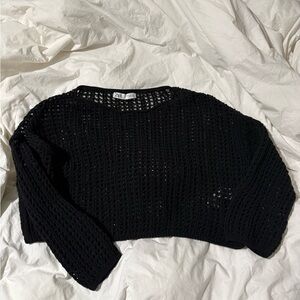 Zara Women's Black Knit Sweater